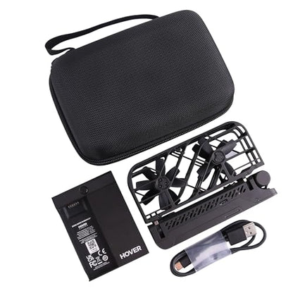 Hard EVA Carrying Case Compatible with HOVERAir X1 Drone with Camera Kit storage case - color: black