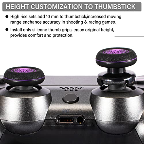 FPS Thumbstick Extender & Printing Rubber Silicone Grip Cover 2 Sets for PS5 & PS4 Controller (Cthulhu Secret) - color: 2