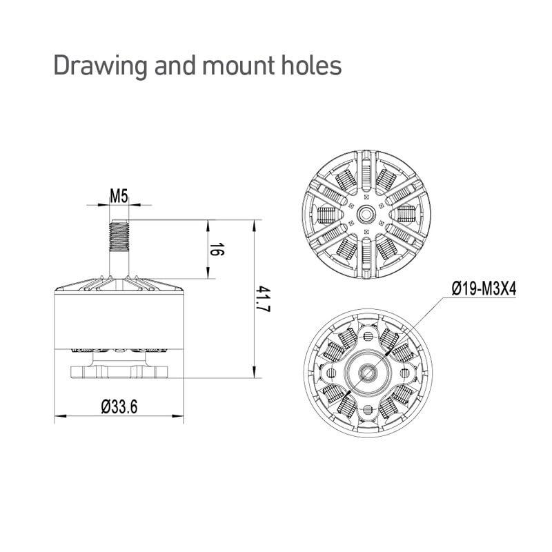 MAD BSC 2812 925KV 1155KV 4-6S Brushless Motor for RC FPV Drone(1155KV) - size: 1155KV