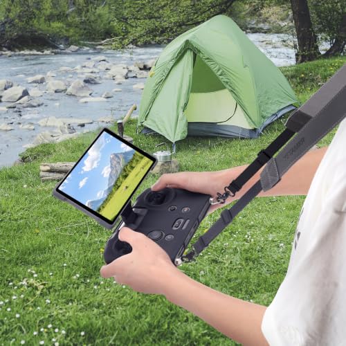 for DJI Mavic 4 RC Pro 2 Remote Control Silicone Case Sleeve/Controller Screen Protector & Adjustable PU Neck Strap & Standard Lanyard Screw Accessories (Lanyard+Tempered Film+Silicone case) - size: 11*35