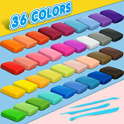 Air Dry Clay, 36 Colors Modeling Magic Clay for Kids - color: 36 Colors