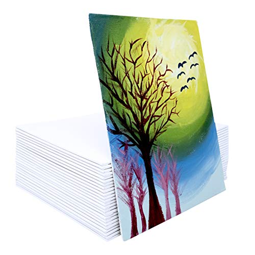 milo Canvas Flat Panel Boards for Painting, 8x10 inch, 24 Pack, White - size: 8"x10" Pack of 24