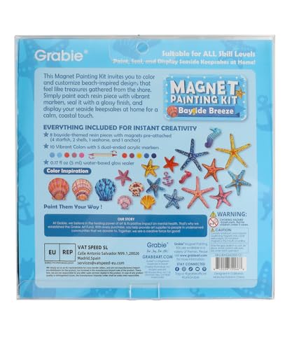 Grabie Magnet Painting Kit, DIY Fridge Magnets, Bayside Breeze - color: Bayside Breeze