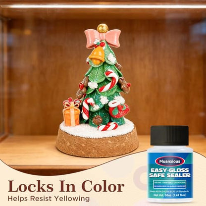 Air-Dry Clay Varnish, Clear Gloss, Low Odor, ASTM D-4236, 100 mL - size: 100ml (3.38 fl oz)