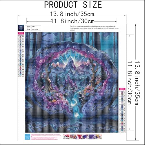 Diamond Painting Kits for Adults,Crystal Forest Landscape Diamond Art Kits - color: SH072