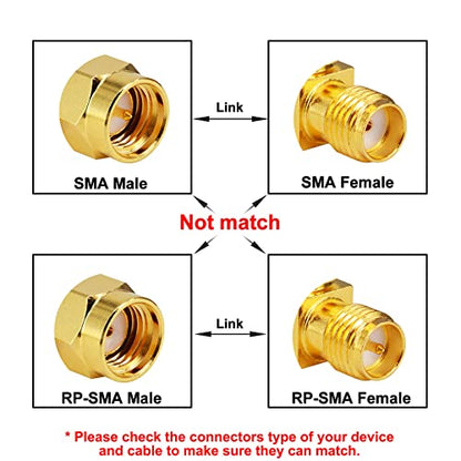 SMA Male Female Adapter 4-Pack SMA Adapter Connector Kit Antenna Cable Connector RF Coax Coaxial Converter for Radios 2G 3G 4G LTE Antenna Extension Router - size: 4-pack sma to sma