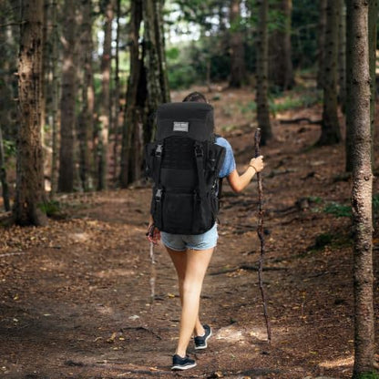 Jueachy 50L Internal Frame Hiking Backpack: Waterproof With Rain Cover