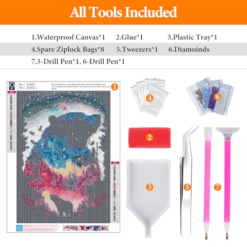 Diamond Art Kits for Adults, Bear DIY 5D Diamond Painting for Beginners - color: BLKJDP13