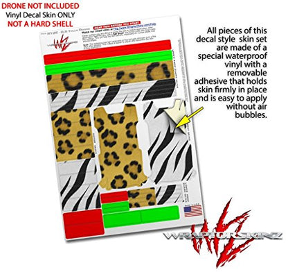 Skin Decal Wrap 2 Pack Compatible with DJI Ryze Tello Leopard Skin Drone NOT Included