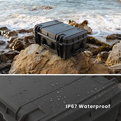 Seahorse 920 Professional Suitcase - TSA Approved, Mil Spec, IP67 Waterproof, USA Made, Secure Lockable Protective Wheeled Hard Case for Travel Enthusiasts - color: Yellow, style: 920 Empty