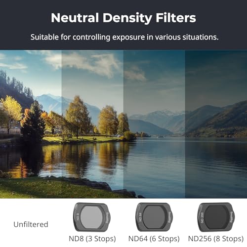 SMALLRIG Magnetic ND8 ND64 ND256 Filters Set for DJI Osmo Pocket 4/3 - style: ND Filters Set
