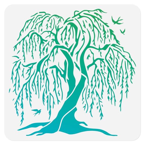 Willow Tree Stencil, Reusable Painting Template, DIY Home Decor - style: Willow Tree