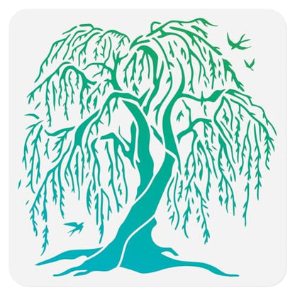 Willow Tree Stencil, Reusable Painting Template, DIY Home Decor - style: Willow Tree