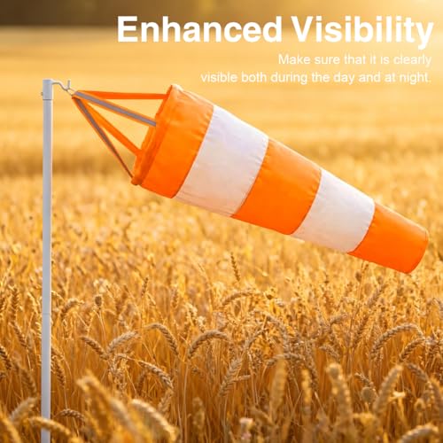 erioctry 30Inch Rip-Stop Waterproof Wind Sock with Reflective Belt