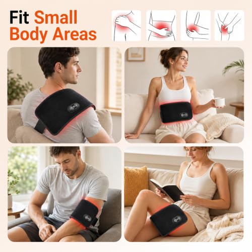 Red Light Therapy Pad for Body Pain, 11.8"x6.9" Portable Infrared Wrap - size: 11.8"x6.9"