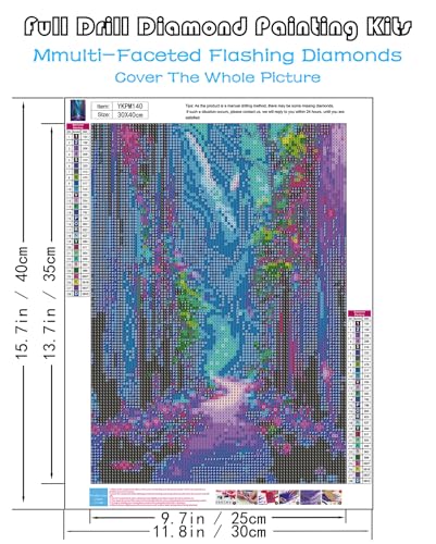 5D Diamond Painting Kits for Adults, Tree Cross Diamond Art Kits for Adults - color: Forest Path