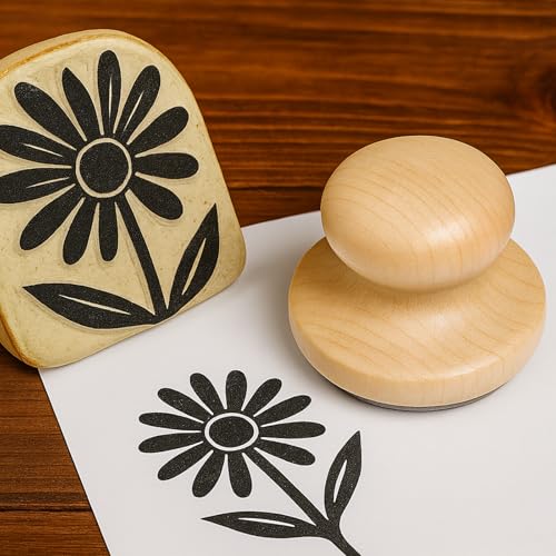 Falling in Art 2.5 Inches Round Wood Block Printing Baren