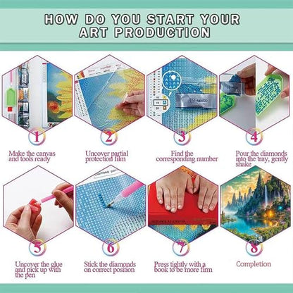Landscape Diamond Painting Kits for Adults - Waterfall Diamond Art Kits - color: G9526