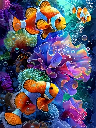 Clownfish 5D DIY Diamond Painting Kits for Adults - color: KM928-1