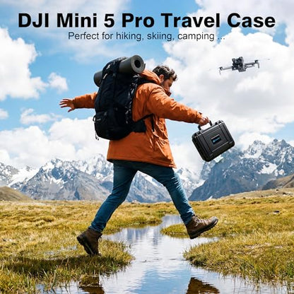 Lekufee Waterproof Hard Case for DJI Mini 5 Pro Drone, DJI RC 2, RC N3/N2