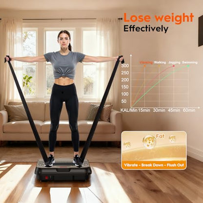 Vibration Plate Exercise Machine for Lymphatic Drainage, Stand Shake Plate