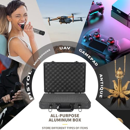 17 InchCarrying Case with Customizable Pre-Diced Foam - size: 17.1x12.6x4.4 Inch