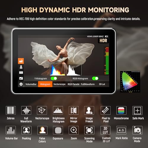 VILTROX DC-X2 2000 Nits 6 inch Touchscreen 4K HDMI Camera Field Monitor - size: DC-X2