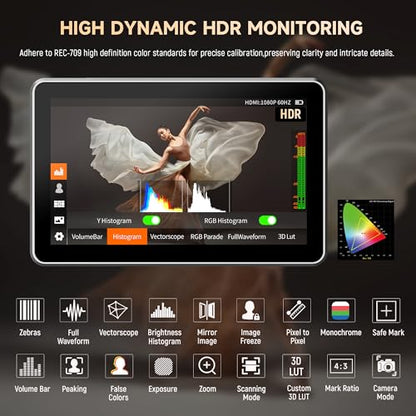 VILTROX DC-X2 2000 Nits 6 inch Touchscreen 4K HDMI Camera Field Monitor - size: DC-X2