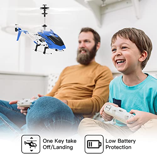 Remote Control Helicopter SYMA S107H Mini RC Helicopter with Gyro Blue - color: Blue