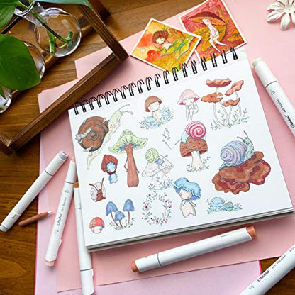 Ohuhu 8.3"x8.3" Marker Paper Pad Art Sketchbook for Drawing and Sketching - size: 8.3" x 8.3"