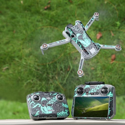 Skin Stickers Compatible with DJI Mini 4 Pro, Waterproof Sticker Decal Skin DIY Accessory for DJI Mini 4 Pro Drone and RC 2 Controller (A) - color: A
