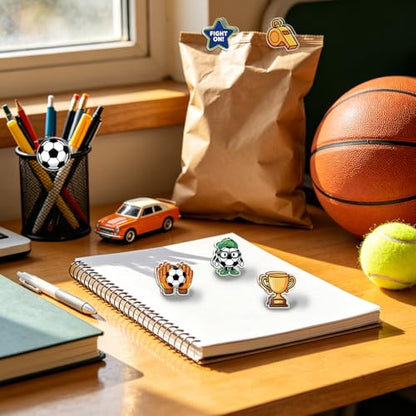 MAYJOYDIY 24Pcs 12 Styles Sport Football Acrylic Chip Clips Soccer Shirt Champion Cup Bag Sealer Sealing Closures Gloves with Ball Bag Clips for Food Storage Airtight Seal Grip - color: Football