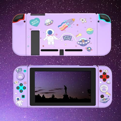 ECHZOVE Case for Nintendo Switch, Soft TPU Protective Cover, Purple - color: Purple