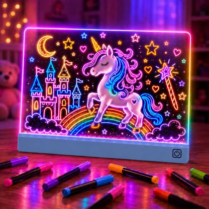 16-Inch LED Drawing Board Rechargeable; Fun Birthday Gift - color: Blue