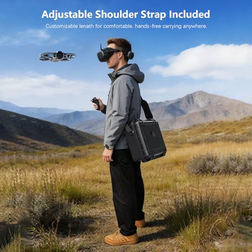 FPVtosky Hard Case for DJI Avata 360, Goggles N3, RC Motion 3, RC 2/FPV Remote Controller 3, Charging Manager, Support Up to 4 Batteries [CASE ONLY]
