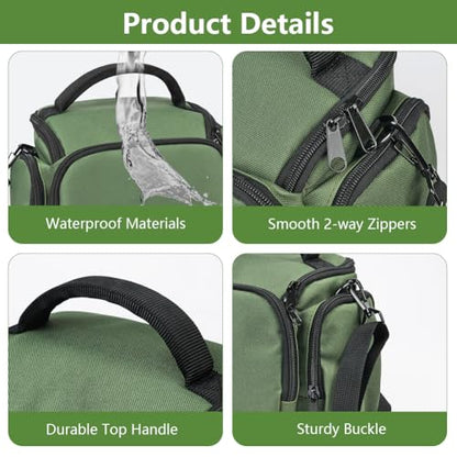 Ainiv DSLR Camera Bag, Large Waterproof Anti-Shock SLR Camera Case, Green - color: Green