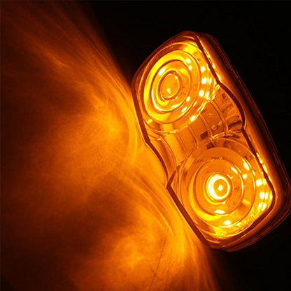 NEW SUN® Amber Trailer RV Marker Light, 10 High-intensity LED, 4x2, 2 Pcs - color: 2*Amber