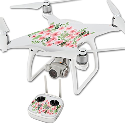 MightySkins Skin Compatible with DJI Phantom 4 Quadcopter Drone wrap Cover Sticker Skins Bouquet