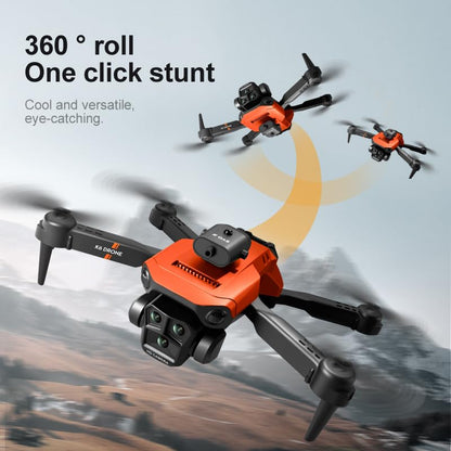 K6 Max FPV Foldable Drone 4K HD Camera, Optical Flow Hovering, 360° Roll, One-Key Start, 2 Batteries, 100m Range, for Adults and Teens 14+