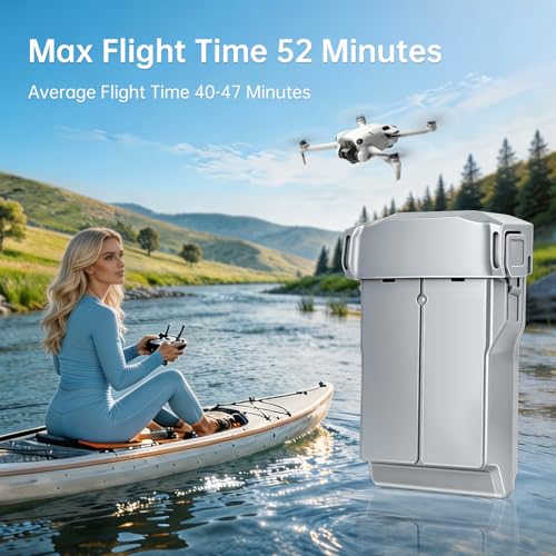 5000mAh Mini 5 Pro/4 Pro/3 Battery,(2 Pack) 52 Mins Max Flight Time Replacement Intelligent Flight Battery,Compatible with DJI Mini 5 Pro Drone - size: Battery*2