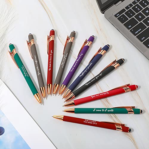 Kosiz 30 Pcs Inspirational Pens Motivational Quotes Ballpoint Stylus