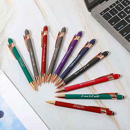 Kosiz 30 Pcs Inspirational Pens Motivational Quotes Ballpoint Stylus