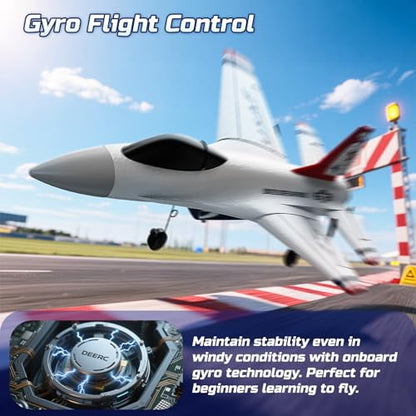 DEERC F16 Thunderbirds RC Plane,3CH Remote Control Airplane Fighter Toys - style: F16 RC Plane