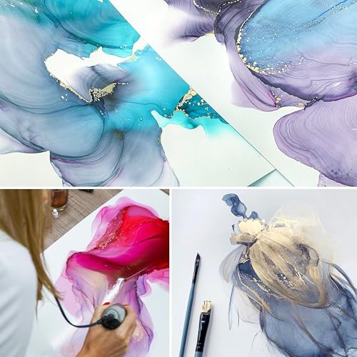 Kamenskaya Alcohol Ink Set with Alcohol Ink Paper