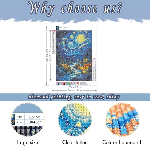 EWJRNSF 6 Pack Landscape Abstract Diamond Painting Kits for Adults DIY - color: Landscape Abstracts