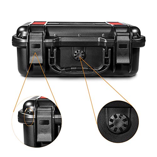 11in Waterproof Hard Case with DIY Customizable Foam Insert (10 x 7 x 3.5in Interior) - color: Black-11in