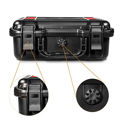 11in Waterproof Hard Case with DIY Customizable Foam Insert (10 x 7 x 3.5in Interior) - color: Black-11in