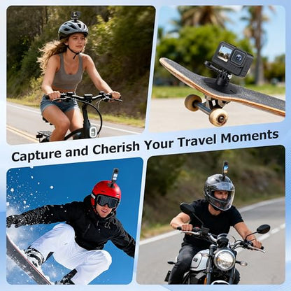 Flexible Adhesive Helmet Mount for Insta360 X6 X5 X4 Air GO Ultra