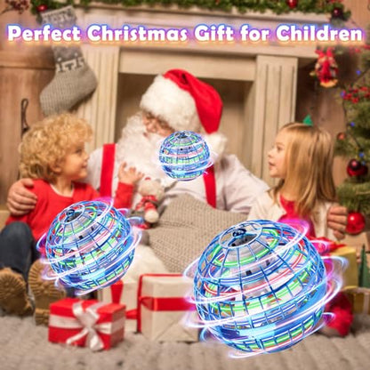 2PCS Flying Orb Ball 2026, Galaxy Cosmic Fly Ball Boomerang - color: Blue+red