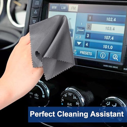 Frienda 50 Pcs Microfiber Glass Cleaning Cloths Lens, Dark Gray - color: Dark Gray